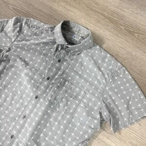 Kuhl Intrepid Grey Tapered Fit Button Up Hiking Tech Outdoor Shirt Men's M